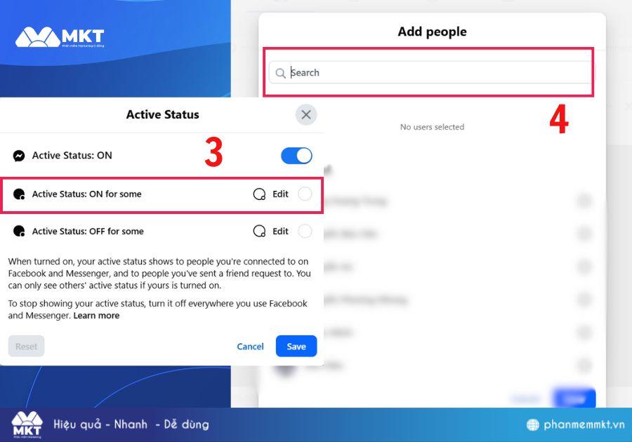 Cách tắt trạng thái online trên Facebook với một người