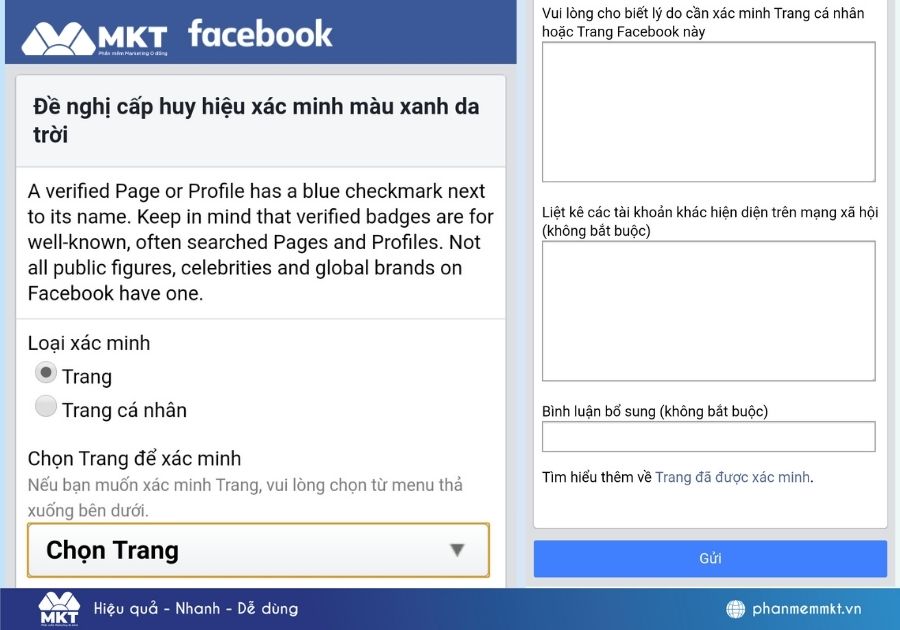 Làm sao để có tick xanh Facebook