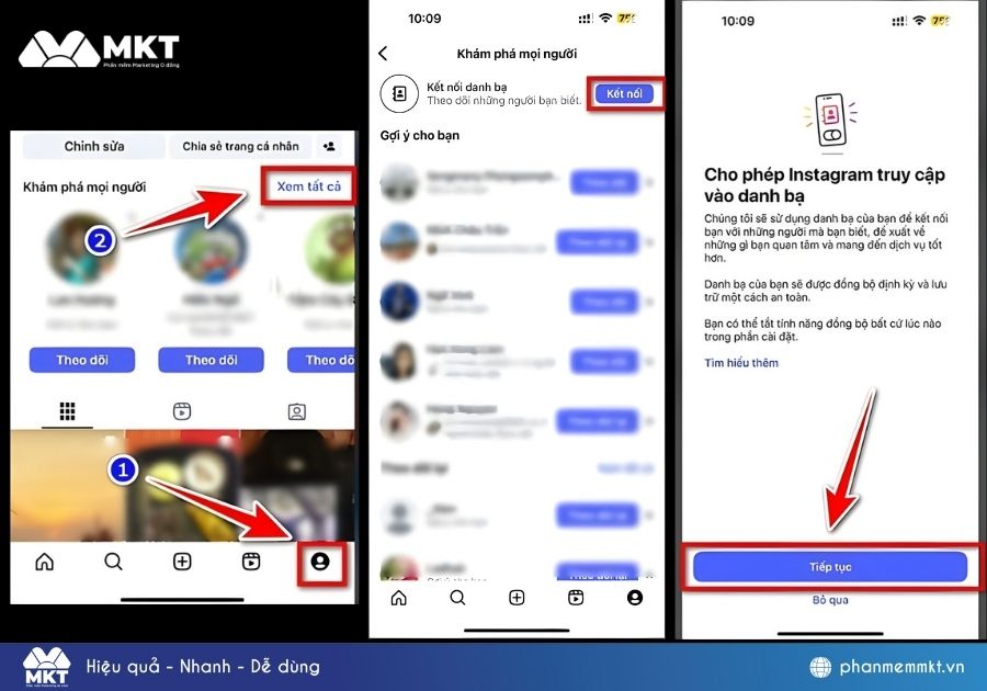 tìm Instagram qua số điện thoại