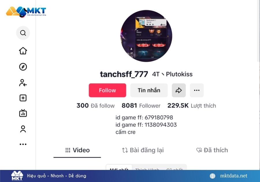 Cách lấy link TikTok cá nhân